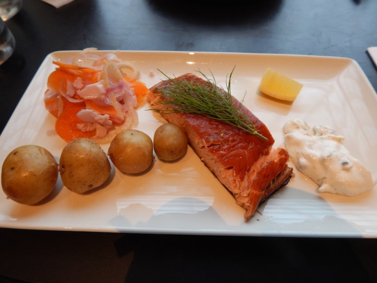 Hot Smoked Salmon lunch