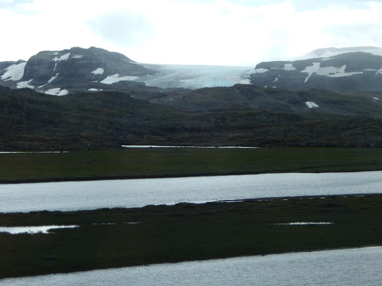 Mountains and Glaicer on train to Bergen