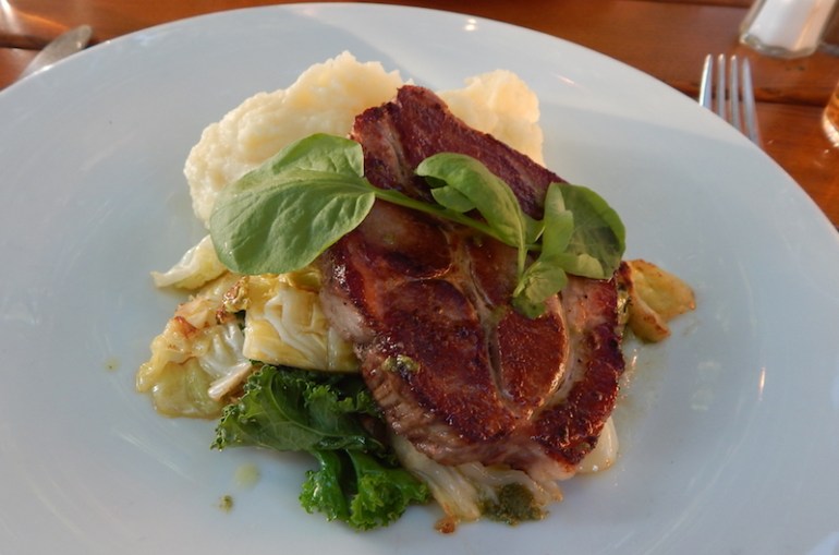 Pork Neck with charred cabbage and potatoes