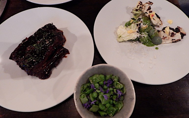 Three small plates, Lysverket restaurant